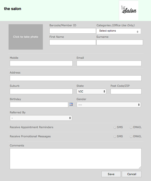 The Client Capture Form—adding In New Clients – Simple Salon